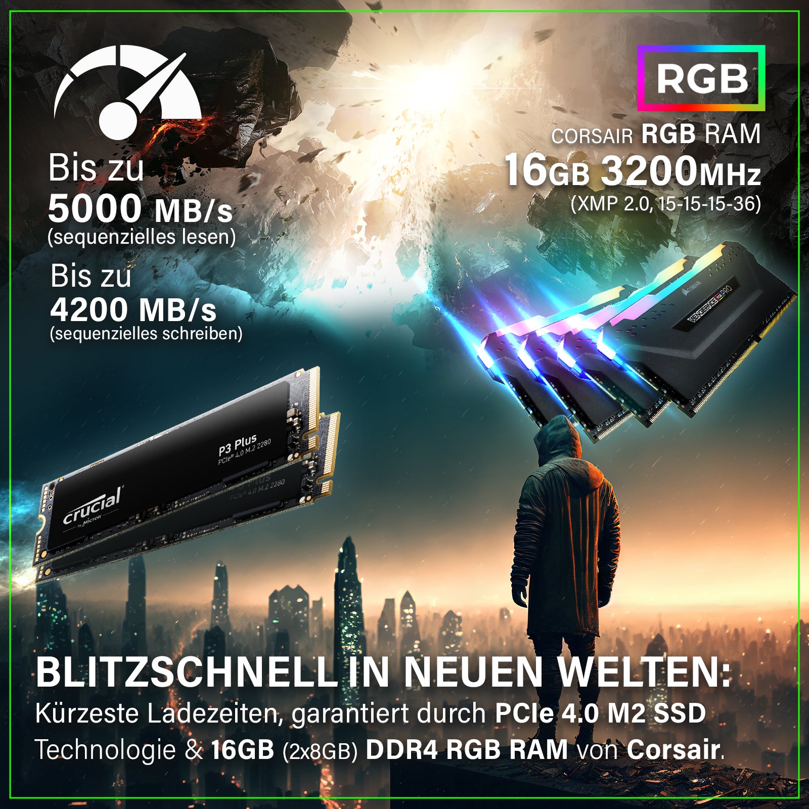 GREED® MK3 Entry - Gaming PC, Gaming Computer mit Intel Core i3 12100F + GTX 1660 GREED® MK3 Entry - Gaming PC, Gaming Computer mit Intel Core i3 12100F + GTX 1660